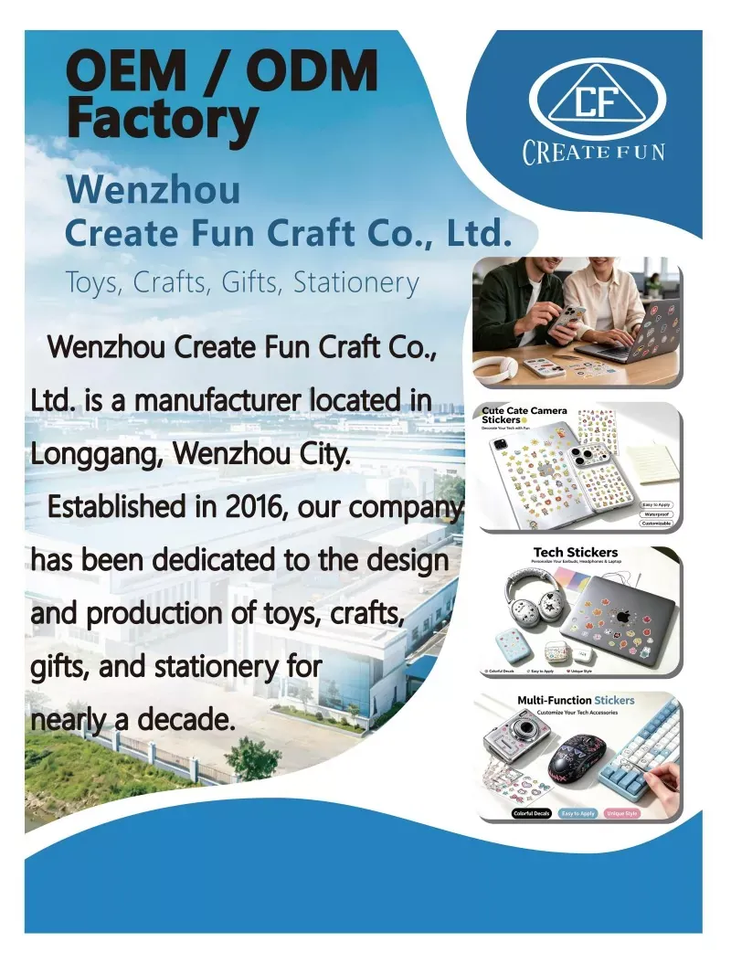Wenzhou Create Fun Craft Co., Ltd. särab ülemaailmsel näitusel: innovatsiooni kümnend kohandatud kleebiste ja isevalmistamise mänguasjade vallas