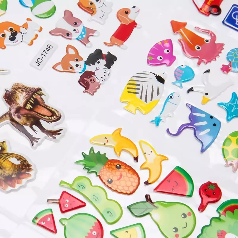 PU Faux Leather Puffy Sticker