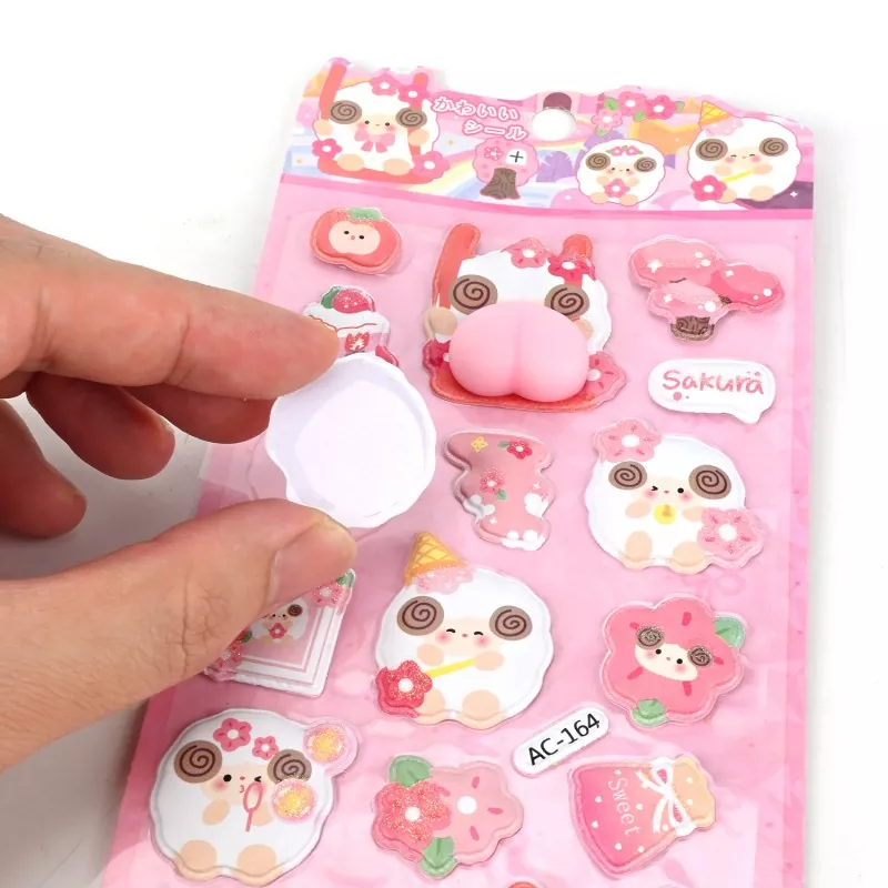 Squishy Peach Butt Puffy Sticker